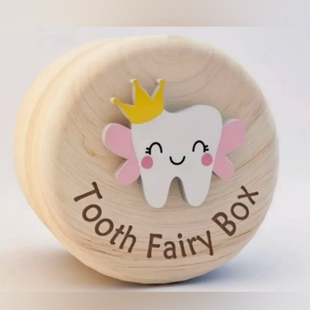 Girls Tooth Fairy Wooden Keepsake Box